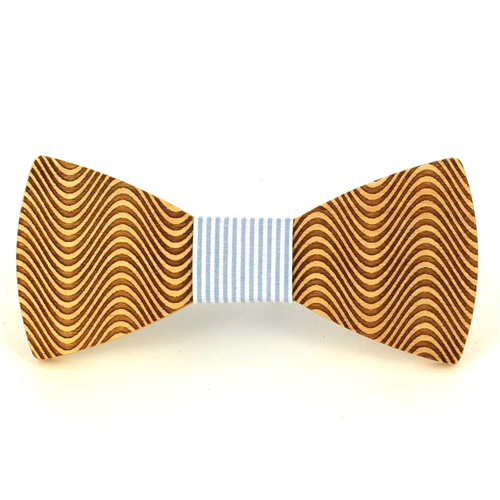 Nœud Papillon en bois Vagues