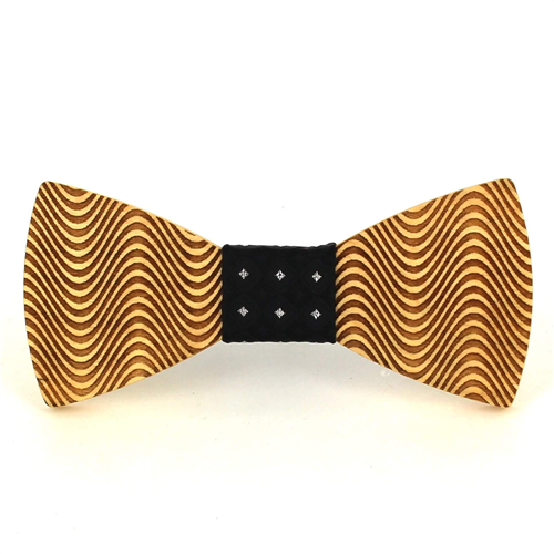 Nœud Papillon en bois Vagues