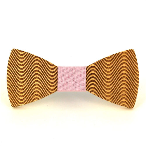 Nœud Papillon en bois Vagues