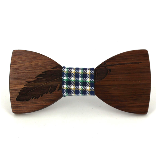 Nœud Papillon en bois plume
