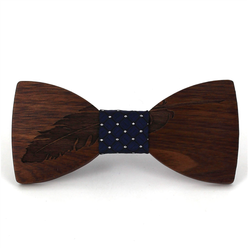 Nœud Papillon en bois plume