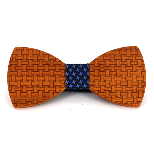 Nœud Papillon en bois à grille