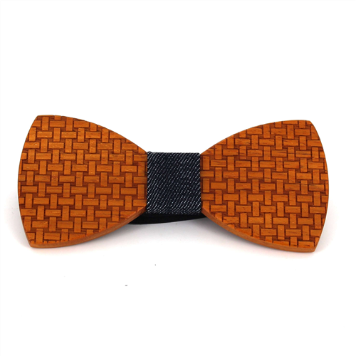 Nœud Papillon en bois à motif grille