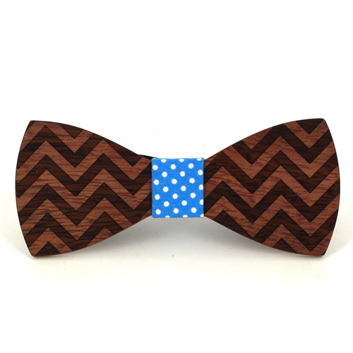 Nœud Papillon en bois Zig Zag