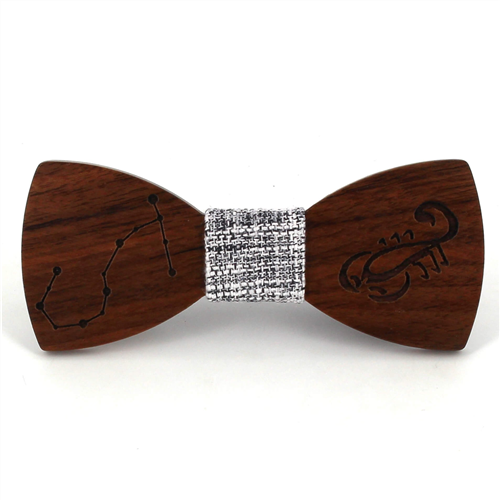 Nœud Papillon en bois Zodiac Scorpion