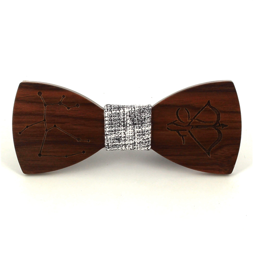 Nœud Papillon en bois Zodiac Sagittaire