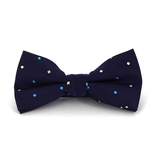 Nœud Papillon violet à pois carrés