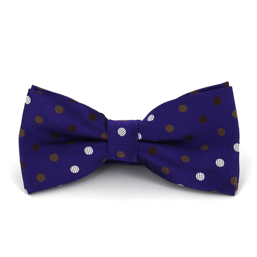 Nœud Papillon violet à pois multicolores