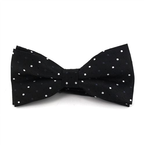 Nœud Papillon noir à pois structuré