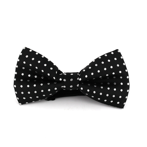 Nœud Papillon Noir à Pois Blancs