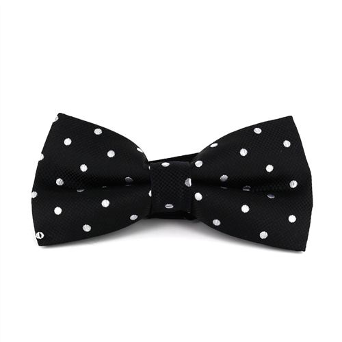 Nœud Papillon Noir à Pois Blancs