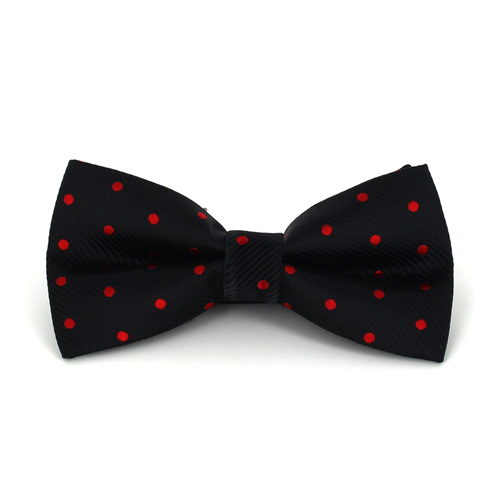 Nœud Papillon noir à pois rouges