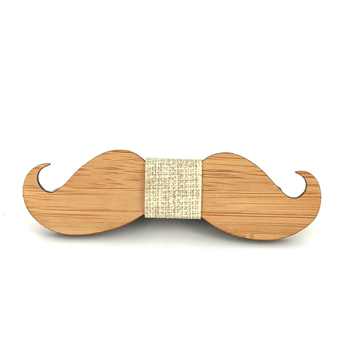 Nœud Papillon Enfants en Bambou Moustaches