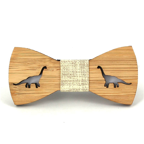Nœud Papillon Enfants Bambou Creux Brachiosaure
