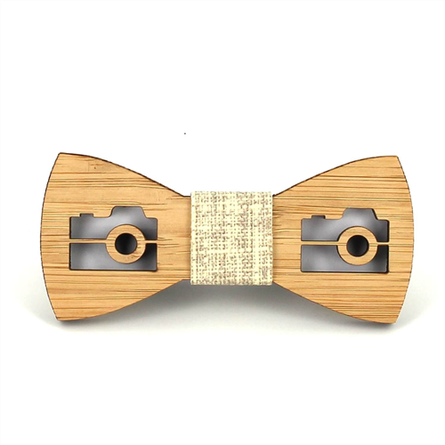 Nœud Papillon Enfants Bambou Creux Appareil Photo