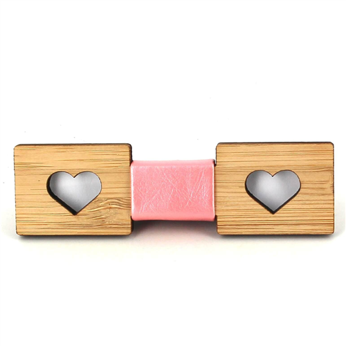Nœud Papillon Enfants Bambou Coeurs Creux