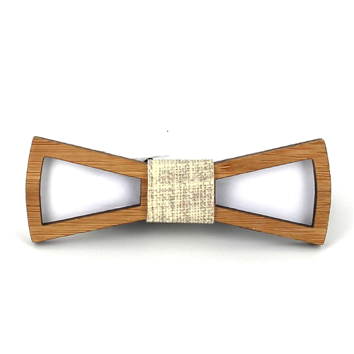 Nœud Papillon Enfants en Bambou Triangulaire Creux
