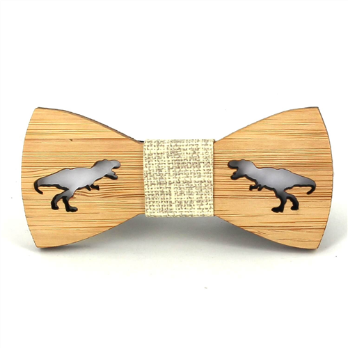 Nœud Papillon Enfants Bambou Creux Tyrannosaurus Rex
