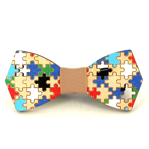 Nœud Papillon Enfants Bambou Puzzle
