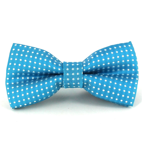 Nœud Papillon Enfants Turquoise à Pois