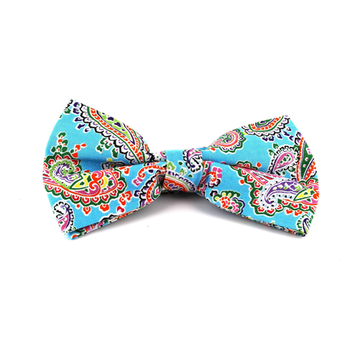 Nœud Papillon Paisley Bleu Ciel