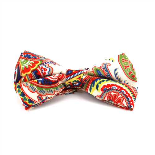 Nœud Papillon Paisley Blanc