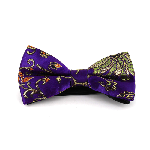 Nœud Papillon Paisley Brillant Violet