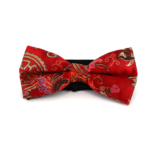 Nœud Papillon Paisley Rouge Brillant