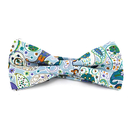 Nœud Papillon Paisley Céleste et Vert
