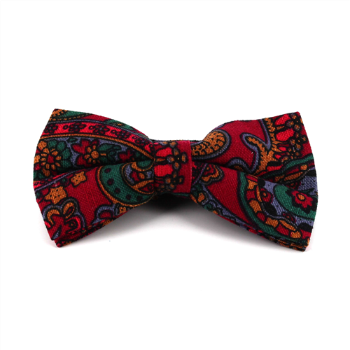 Nœud Papillon Paisley Grenat
