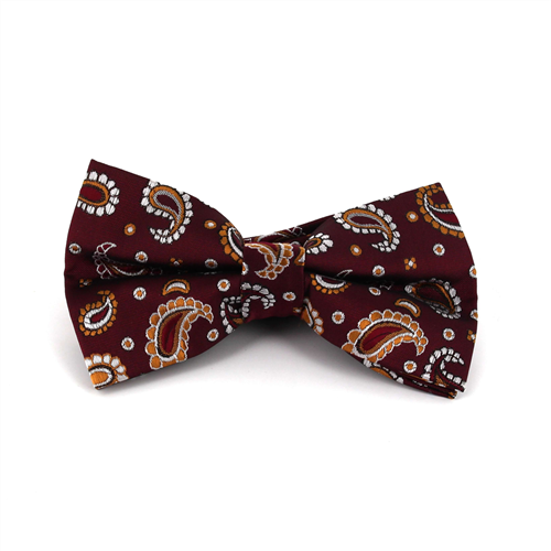 Nœud Papillon Paisley Grenat