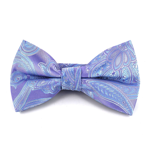 Nœud Papillon Paisley Violet et Céleste