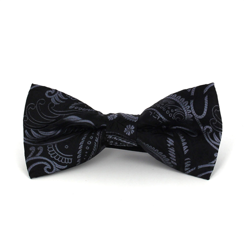 Nœud Papillon Paisley Noir et Gris