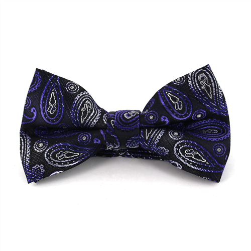 Nœud Papillon Paisley Noir et Violet