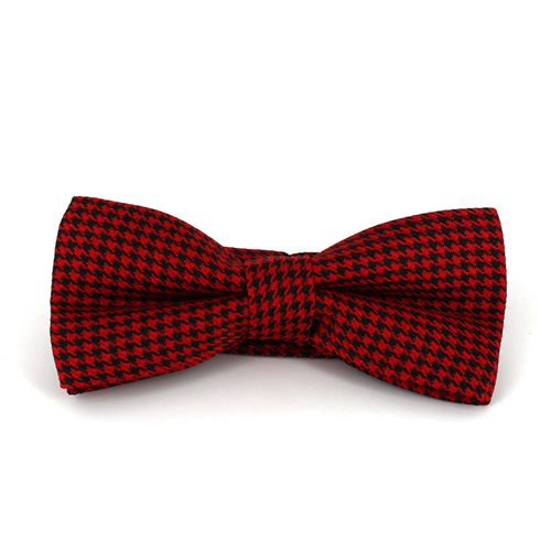 Nœud Papillon Pied-de-poule Rouge et Noir