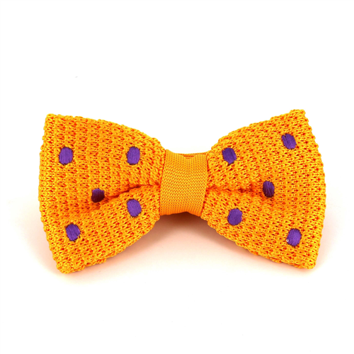 Nœud Papillon à pois jaunes et violets