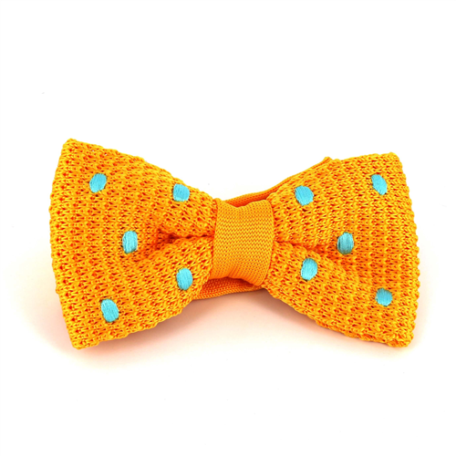 Nœud Papillon à pois jaune et turquoise