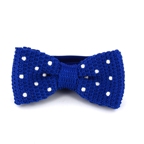 Nœud Papillon à pois bleu marine et blancs