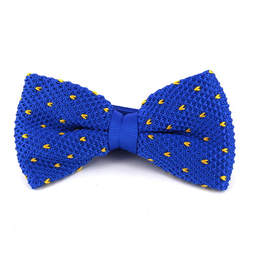 Nœud Papillon à pois bleu avec des taches jaunes
