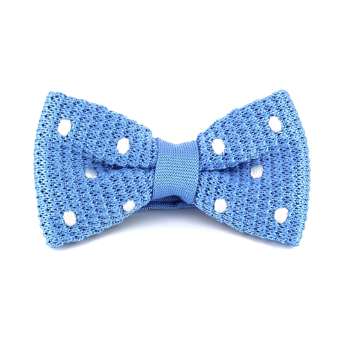 Nœud Papillon à pois blancs en point bleu