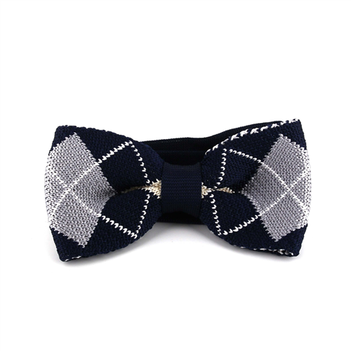 Nœud Papillon à carreaux bleu et gris