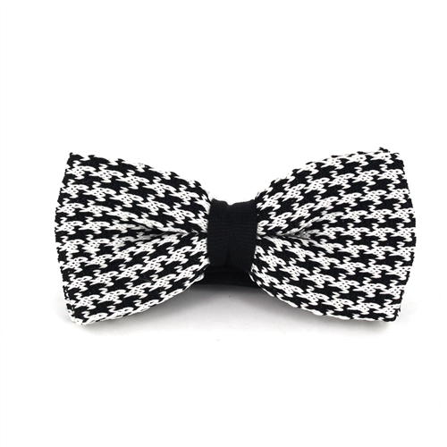 Nœud Papillon à pois Fleur de Lis noir et blanc