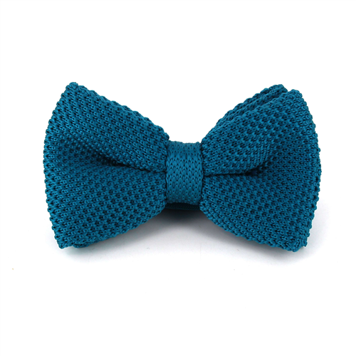 Nœud Papillon en point lisse bleu turquoise