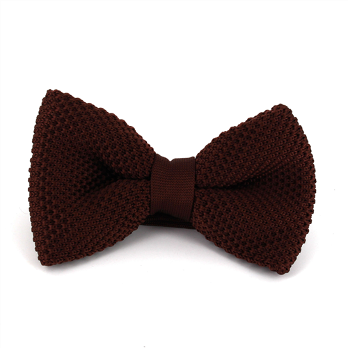 Nœud Papillon en point lisse marron