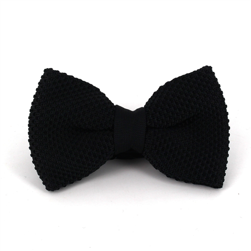 Nœud Papillon en point lisse noir