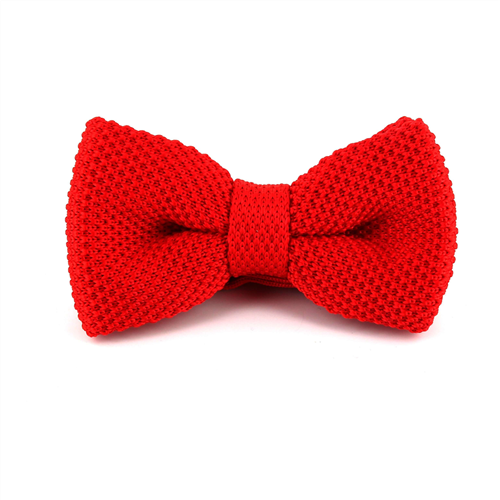 Nœud Papillon en point lisse rouge