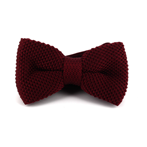 Nœud Papillon en point lisse rouge bordeaux