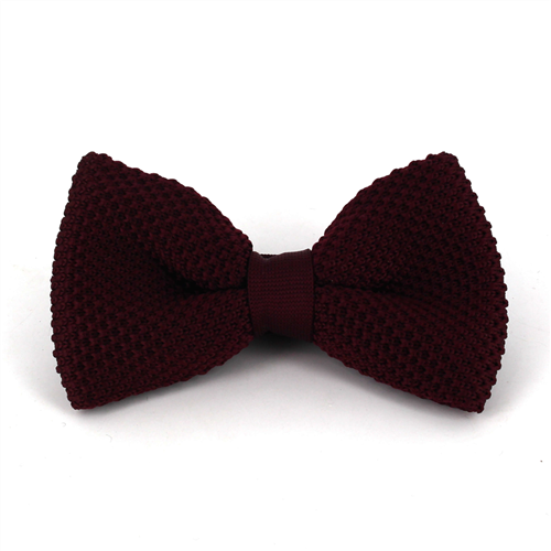 Nœud Papillon en point lisse rouge bordeaux