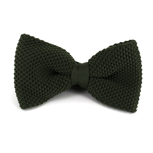 Nœud Papillon en point lisse vert armée