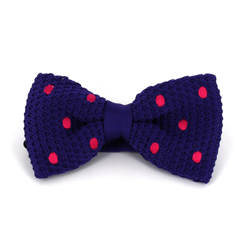 Nœud Papillon à pois violet à pois magenta